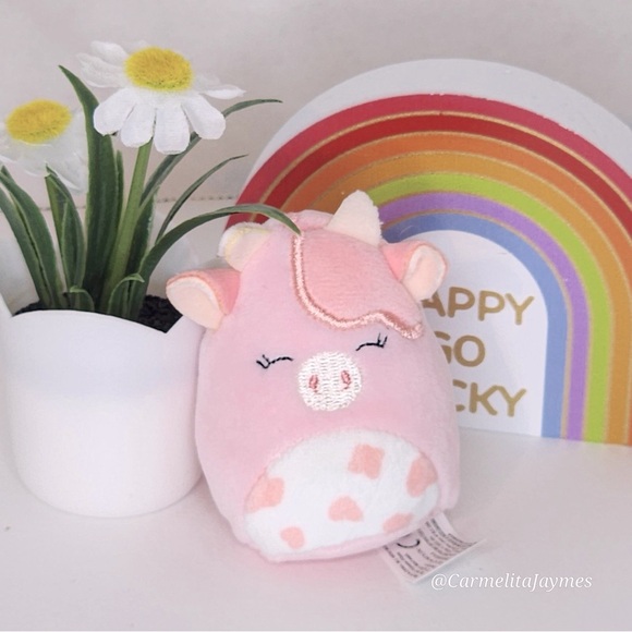 CLAY 🐄 Pink Spotted Cow Squishville By Original Squishmallows By Kellytoy NWT - Picture 1 of 4